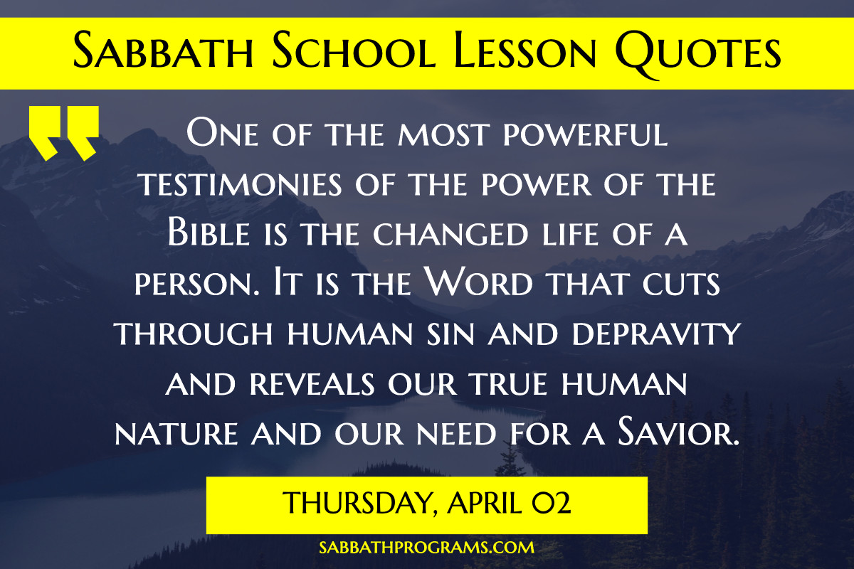sabbath school quote